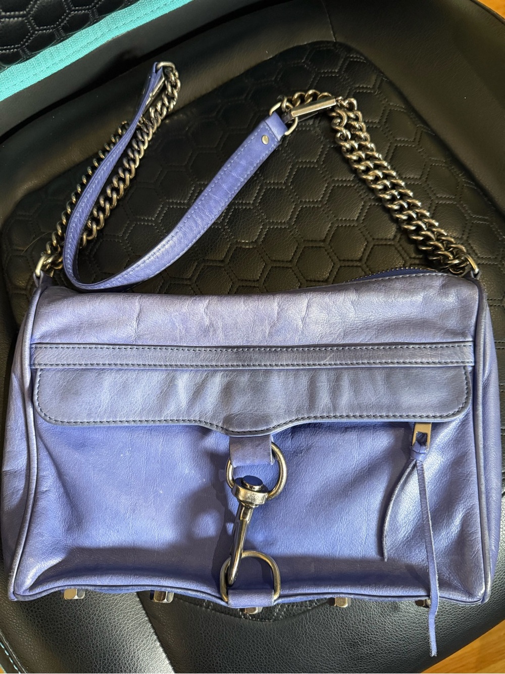 Rebecca Minkoff blue Leather Mini MAC Crossbody